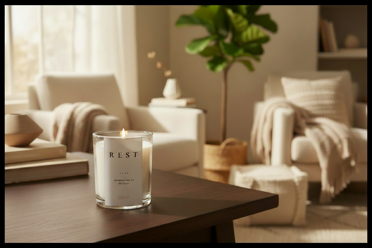 REST Candle in Lifestyle Scene